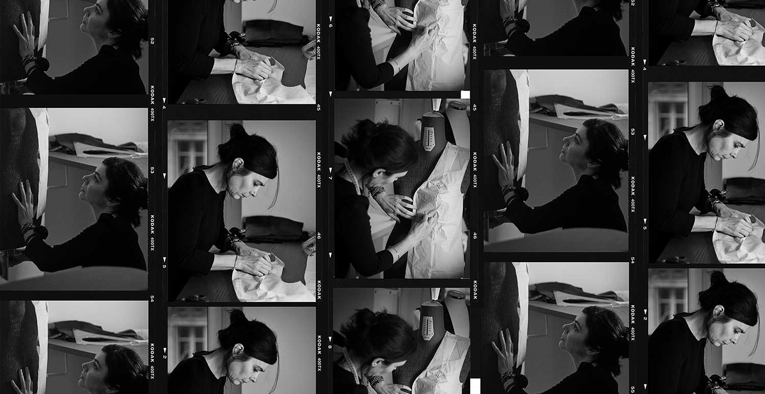 Edurne Moreno diseñando un patrón para un cliente